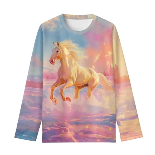Image of Kids Long Sleeve Shirts for Girls 3-16 Year Old Cute Clothes for Teen Girls Casual Workout Tops