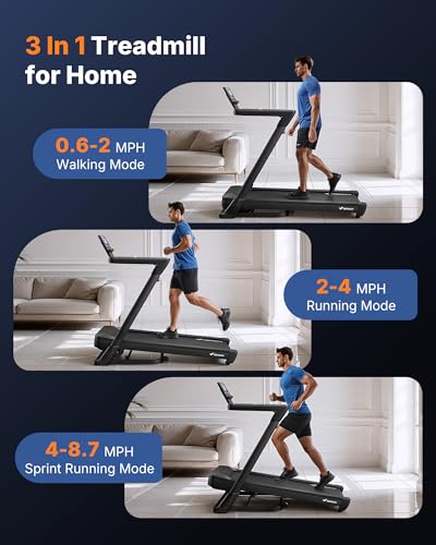 Image of MERACH Treadmill with 15 /18% Auto Incline, 55 inch /47 inchx18 inch /19 inch Wide Belt Treadmills, 0.5-8.7MPH /10MPH 3.5HP Brushless Incline Treadmill for Home, 350LBS Foldable Treadmills with Screen & APP & Heart Rate