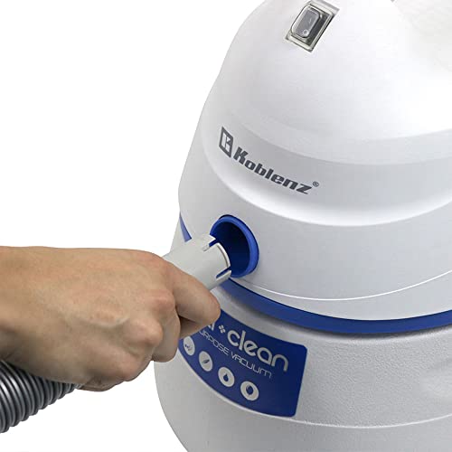 Koblenz Wd-380K2B Portable Wet-Dry Vacuum, 3 Gallon 2.0Hp W/Adjustable Floor Tool, Designer Series, White-5 Year Warranty #TOP4