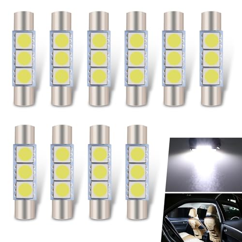10 unidades bombillas LED para espejo de coche 12V miniatura 1