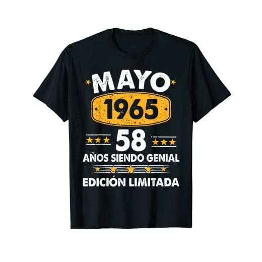 Hombre 58 Años Cumpleaños Regalo Hombre Mayo 1965 Mayo 58 Años Camiseta