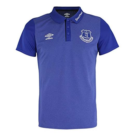 Umbro Men's Premier League Everton F.C. Training Polo Shirt, Sodalite Blue/Electric Blue Small