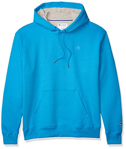 Champion Men's Powerblend Fleece Hoodie, Deep Blue Water, Small