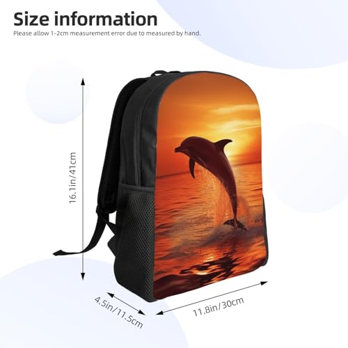 Mochila impermeable para senderismo diseño Sunset Dolphin miniatura 4