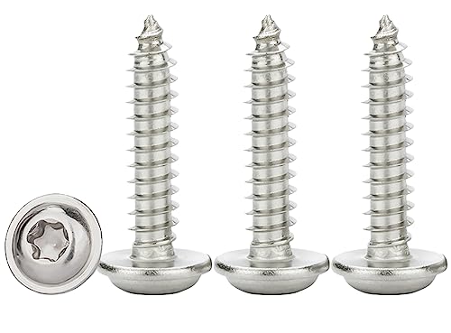 Drenky Tornillos Autotaladrantes M5x16mm,50 Piezas Tornillos Torx con Arandela Acero Inoxidable A2 V2A Tornillos de Chapa Cabeza Redonda,Rosca Métrica Gran Dureza