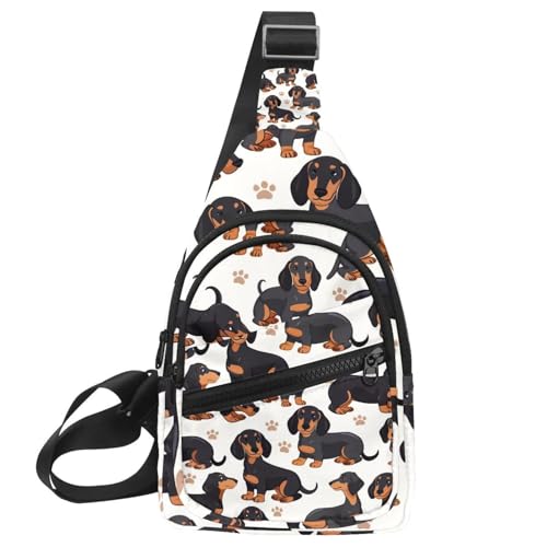 Mochila cruzada de perro salchicha para correr y entrenar al aire libre