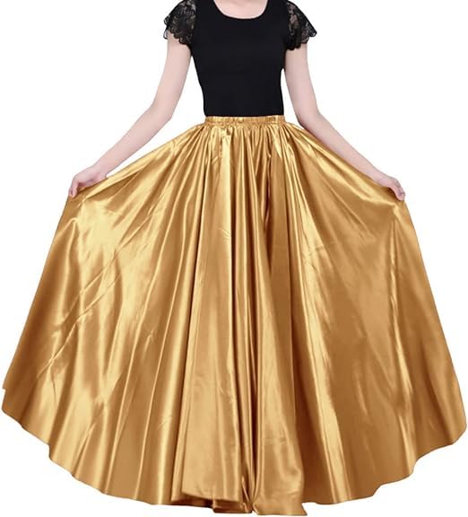 Image of Radhika 'n' Dhaanya creation Women's Silk Fabric Double Umbrella Lehenga Skirt Flare 8 to 9 mtrs.