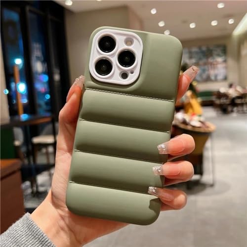 NOBAA Funda para teléfono con Chaqueta de Plumas para iPhone 15 14 13 12 11 Pro MAX XR X XS Funda The Puffer Cover para iPhone 15 Pro 7 8 Plus, Y2, para iPhone 15