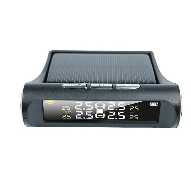 Tpms Sistema di monitoraggio della pressione dei pneumatici Allarme di sicurezza for auto 4 Sensore esterno Pneumatico di precisione Display wireless Elettronica digitale for auto Pressione Pneumatici