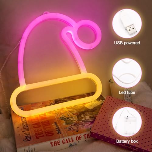 Christmas Joy Neon Sign, USB LED Neon Sign Light XMAS Decorations Light up Room Sign for Winter Decor Party Home Bedroom Office Party Wedding Decor - Image 3