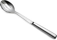 Vista 6 de New Star Foodservice Cuchara de servir con muescas con mango hueco (plata, cucharón de sopa de salsa de 1 oz (12.5 pulgadas)