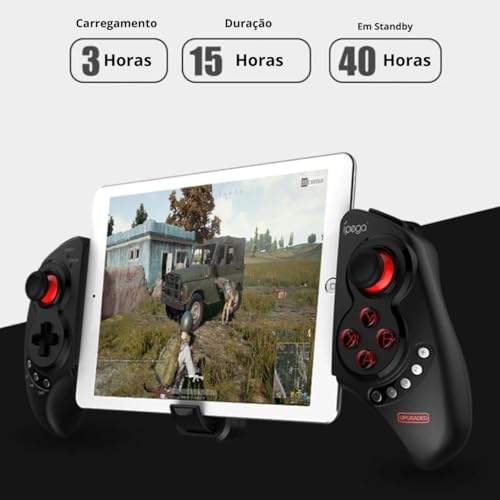 Controle Gamepad Manete Retrátil Extensível Bluetooth 5.0 Compatível com Celular e Tablet Android ou