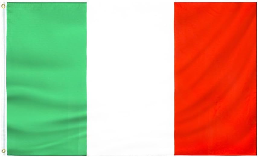 PZACHUGY Italy Flag 3x5 FT ItalianFLAG Polyester outdoor indoor Canvas Header and Double Stitched with two Brass Grommets…