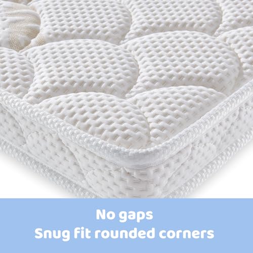 Mini Crib Mattress - 38x24x4 Inch- Dual Sided with Firm Support and Comfort Foam- Breathable, Quiet and Odorless, Fits Most Mini Cribs (Does Not Fit Playard or Standard Crib)