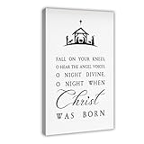 QIENAZIO Stampa artistica da parete su tela con immagine della notte del buon samaritano, la natività, una vacanza e le benedizioni natalizie. Stampa artistica da parete per camera da letto, ufficio