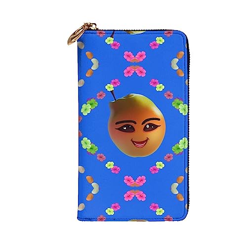 Smiley Yellow Pear Long Zip Clutch Wallet - Unisex Phone Case with Credit Card Slots, Coin Compartment, Cash Slot2