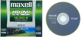 maxell 录像用1倍速HDDVD-R 追记型单面1层录像时间75分钟(记忆容量15GB)每张一张盒装HDR15V.1P
