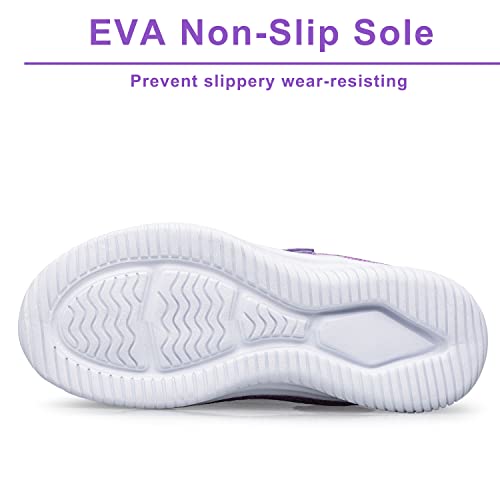 Bnv Kids Shoes Girls Sneakers Running Shoes Slip On Sports Fitness Shoes Purple Little Kid Size 2 #TOP6