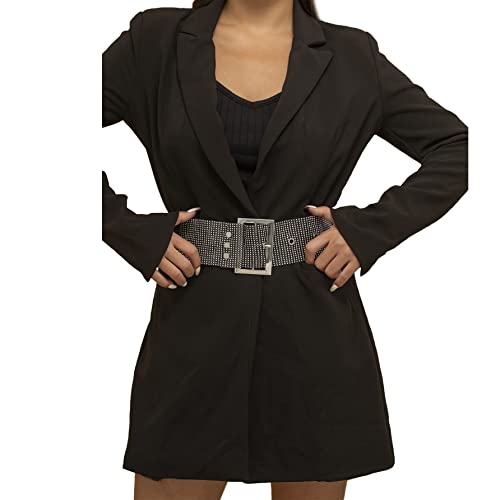 Sparkly Crystal Rhinestone Belt for Women Adjustable Wide Waist Blet for Jeans Dresses Bling Party Belt