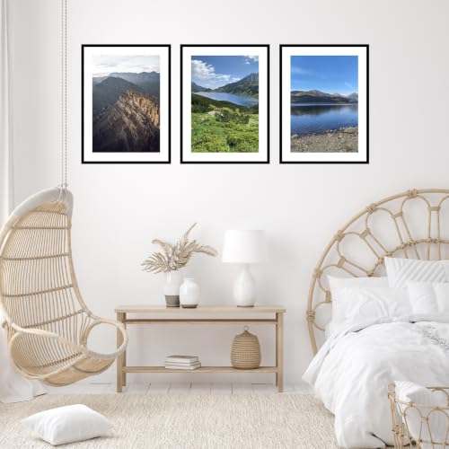 Image of JCJMY 20x28 Picture Frame with 16x24 Mat, Display Photo 16x24 with Mat or 20 x 28 Without Mat, Wall Hanging Large 20 by 28 Poster Frame with Plexiglass, Black