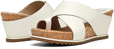 Donald Pliner SISU Snake Print Upper Heel Wedge Platform, Comfortable Women, Leather, Slide Sandals, White, 8.5 | Image 2
