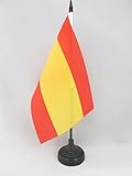 Uso : Decoracion de Interior AZ FLAG Bandera de Mesa de ESPAÑA SIN Armas 21x14cm - BANDERINA de DESPACHO ESPAÑOLA SIN Escudo 14 x 21 cm