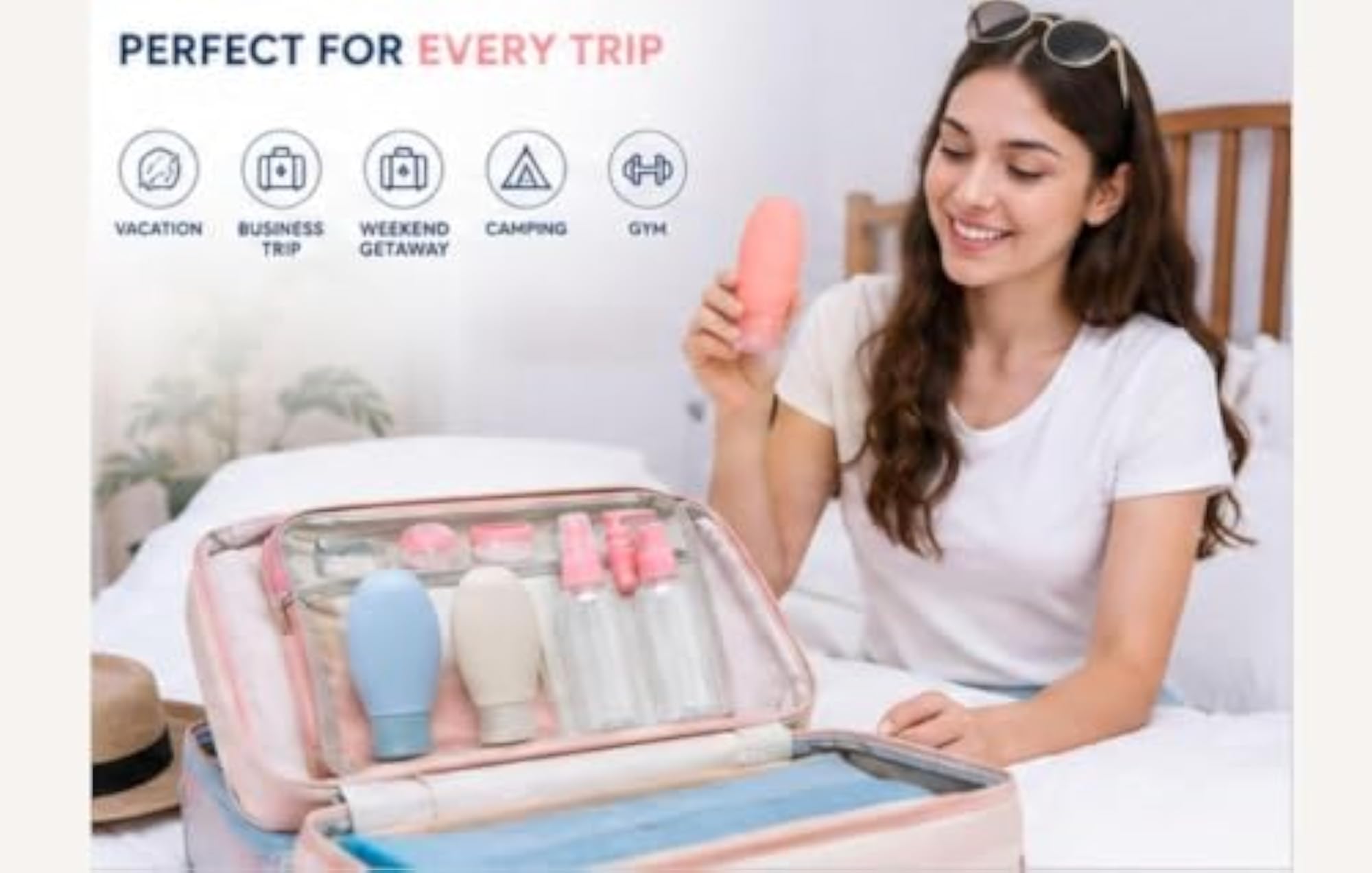 11 Pcs Travel Bottles for Toiletries, Leakproof Containers