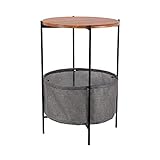 🍑 AUFMERKSAMES DESIGN: Der runde Beistelltisch verwendet eine süße Holzmaserung und hochwertiges Metall als Rahmen und passt zu jeder Inneneinrichtung. Modern und doch klassisch, um sich Ihrem bestehenden Stil anzupassen.