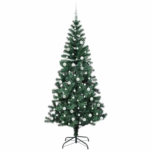 Árbol de Navidad LED de 240 cm Gecheer con ramas densas de PVC y base estable 5
