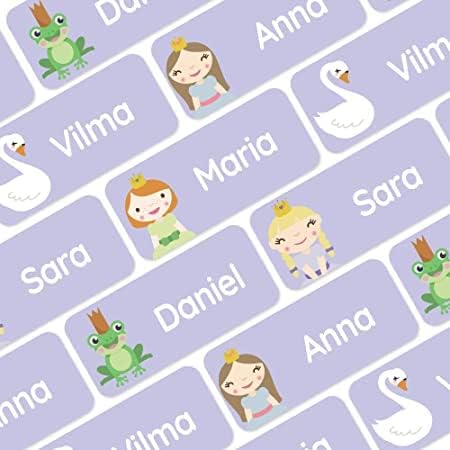 My Nametags® 56 Personalised Stickers - Name Labels for Clothes, Shoes, Stationery | Waterproof Stickers Perfect for Children, School, Kindergarten or Nursery - Forest Animals Stickers - Green