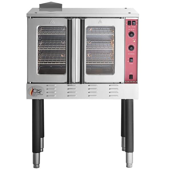 CPG Single Deck Standard Depth Full Size Natural Gas Convection Oven - 54,000 BTU