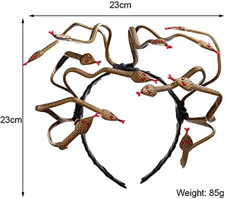 YJZQ Halloween Snake Headpiece - Novelty Headdress for Dress Up Carnival, Party, Cosplay & Role Play, Golden, 23*23cm - Image 5