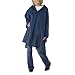 Totes Navy Blue Adult Rain Poncho