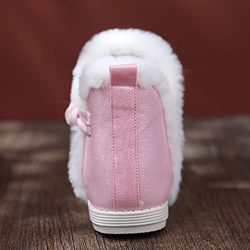 Lykmera Botas de inverno quentes Gilrs para neve de inverno, sapatos com estampa bordada, botas de a