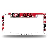 Rico Industries NCAA Western Kentucky Hilltoppers Primary 12" x 6" Chrome All Over Automotive License Plate Frame for Car/Truck/SUV
