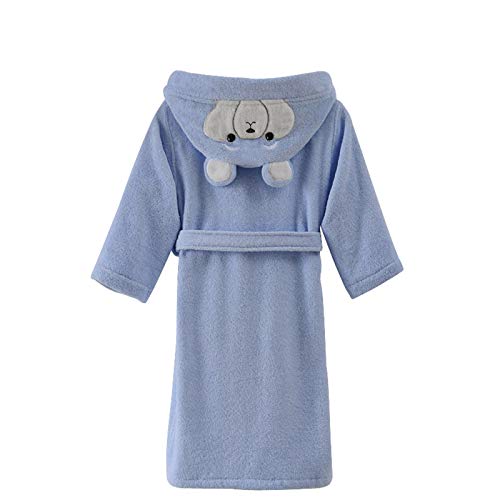 Kids Cotton Terry Robe Boys Girls Bathrobe Long Sleeve Hoodie Animal Pajamas2