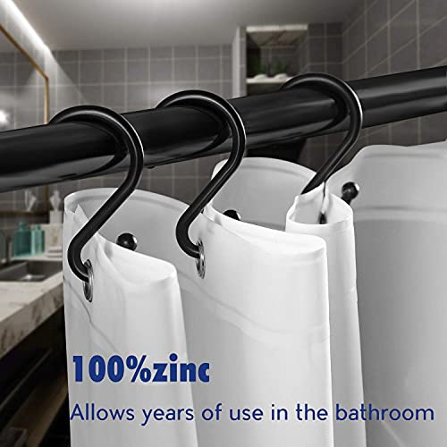 image for UNCONSIL Metal Shower Curtain Hooks，Set of 12 Rings，Rust Resistant