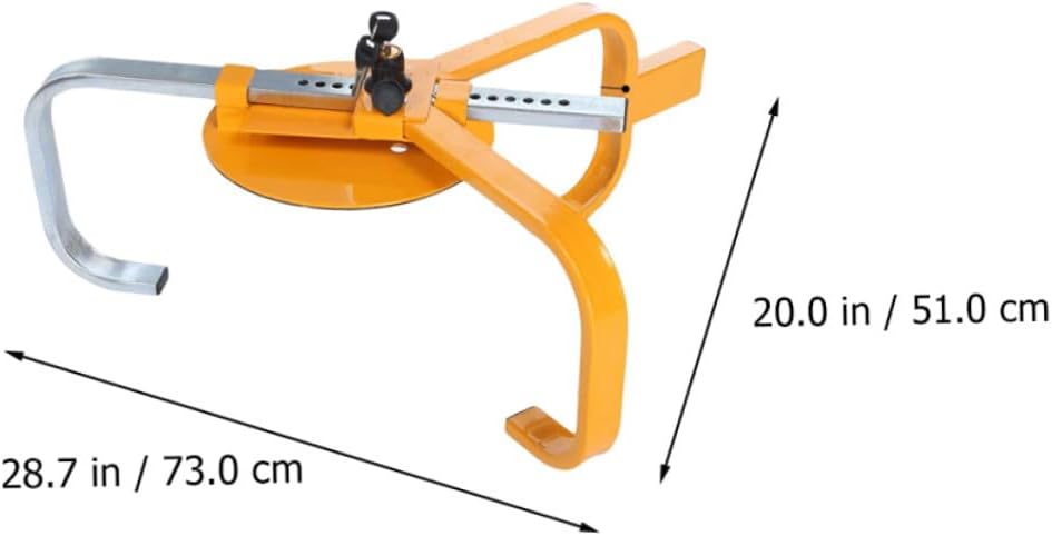 Car Parking Wheel Lock Tri Fork Anti-Theft Clamp with Cover for Wheel Protection Easy Operation Safety Lock for Cars and SUVs Yellow