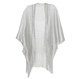 Generisch Gemelos de filigrana para mujer, color liso, transparente, fina, bufanda gruesa, SL3, Talla única