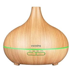 VicTsing 300ml etherische olie Verspreiders for de Aromatherapie, Tot 10H Gebruik Cool Mist Aroma Diffuser, 4…