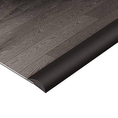 BNELL Carpet & Floor Edging Trim Strip,Self Adhesive-PVC Floor Transition Strip,Thresholds for Doorways with a Height Less Than 3 MM (6.56FT_Black)