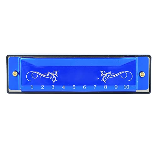 Harmonica, 20 Chansons Harmonica 10 Trous Longue Durée pour le Voyage (Bleu) - Les Beatles, Paul McCartney, John Lennon, RIngo Starr, George Harrison Harmonica, 20 Chansons Harmonica 10 Trous Longue Durée pour le Voyage (Bleu)
