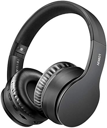 LOBKIN Bluetooth 5.3 Headphones with Built-in Microphone, Foldable Wireless Headphones Over Ear,Hi-Fi Stereo Headset with 3.5mm Jack for Online Class/Meeting/PC/Phone/Computer
