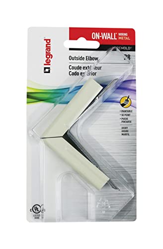 Coude extérieur en métal 90° Wiremold B-8 pour angle de mur