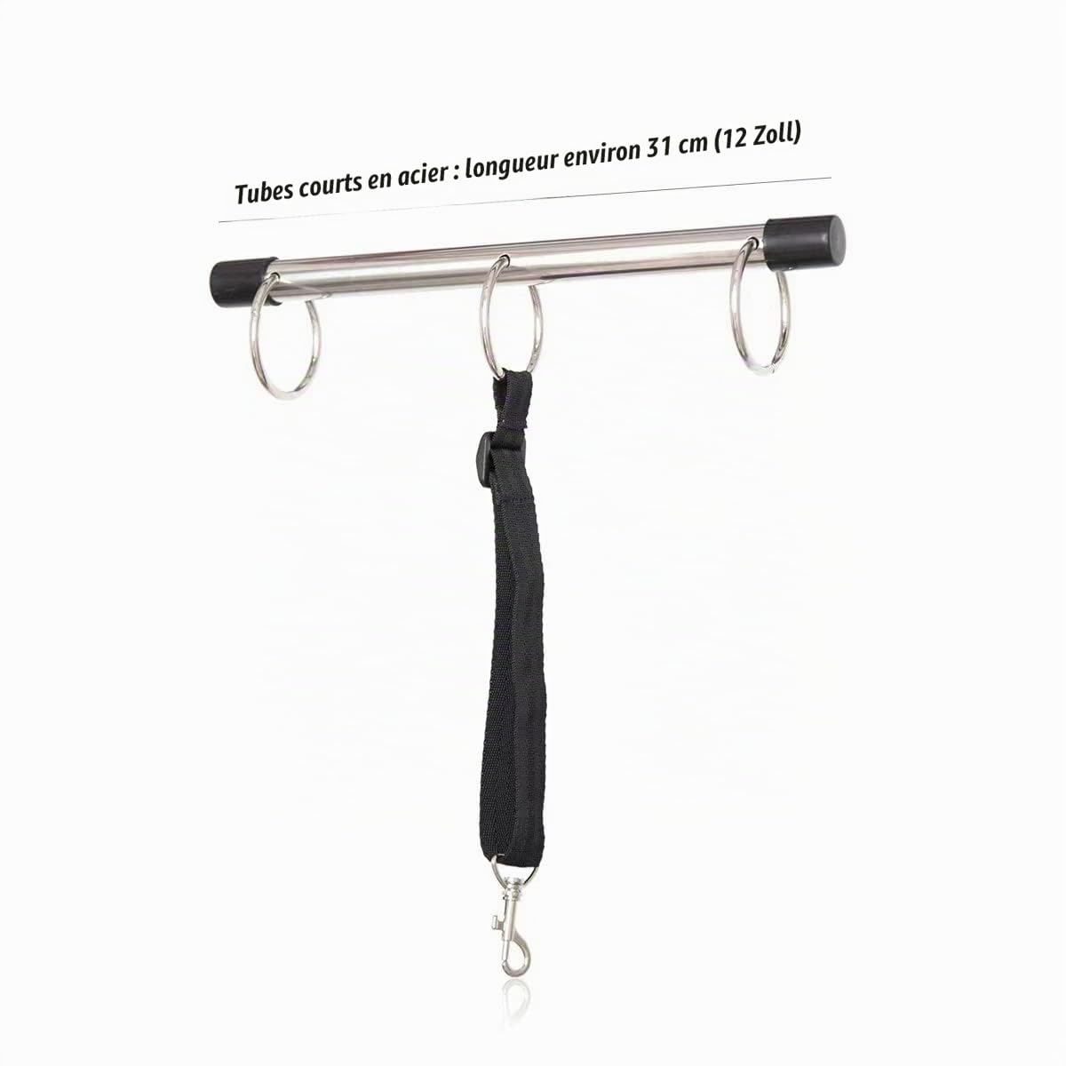 Ceinture de Bondage et Tubes en acier Ensemble de Bondage SM Réglables Menottes de Cheville Jouets Sexuels érotiques Sexuelles SM avec Barre D'écartement en Métal pour débutants et professionnels