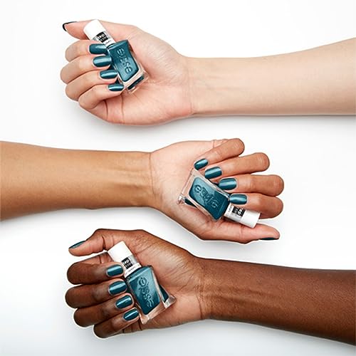 essie gel couture long-lasting nail polish, vegan, teal, Jewels And Jacquard Onl