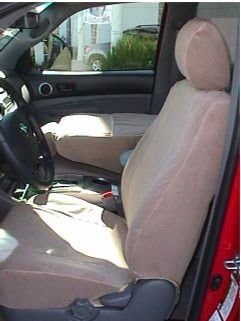 Durafit Seat Covers, Made to fit 2005-2008 Tacoma SR5 Front Bucket Seat Covers in Tan. Sold in Pairs, Automotive Twill. NOT for TRD Models