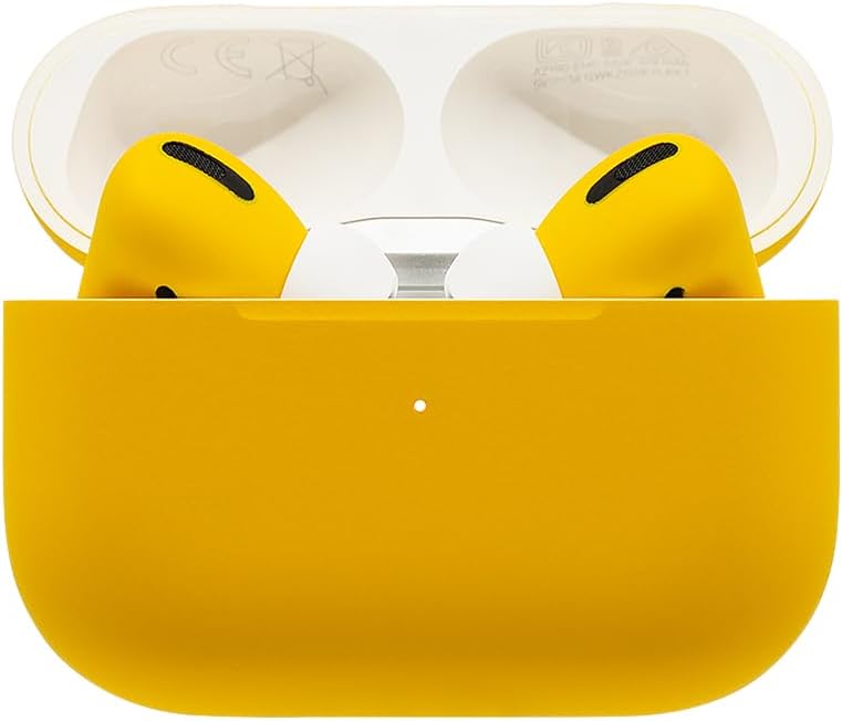 SWITCH Painted Apple AirPods Pro in Yellow, Matte Finish, Customized Airpods, Premium Scratch Resistant Paint, Artistic Designs