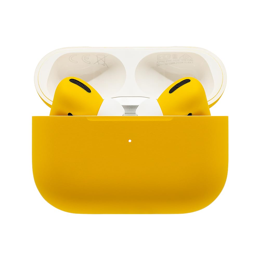 SWITCH Painted Apple AirPods Pro in Yellow, Matte Finish, Customized Airpods, Premium Scratch Resistant Paint, Artistic Designs
