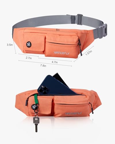image for WATERFLY Fanny Pack Slim Soft Polyester Water Resistant Waist Bag Pack